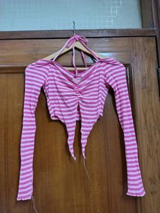 Y2k Pink Coloured Crop Top