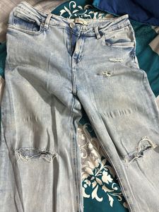 Wide Legged Ribbed Jean