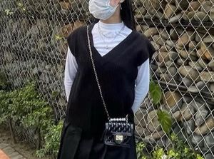 H&amp;M Black Knit Sweater Vest