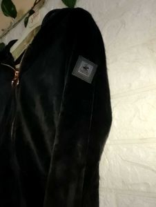 Black Velvet Zip-Up Hoodie