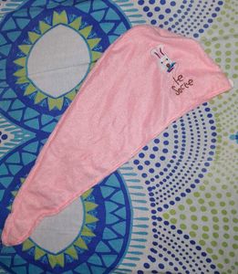Pink Hair Drying Towel