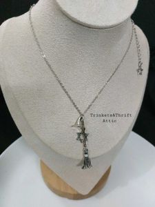 Witch's hat/broom Charm Necklace