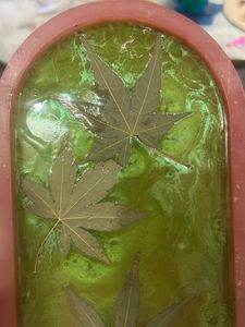Resin Tray with Maple Leaves