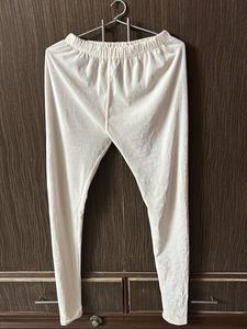 Ivory Velvet Leggings