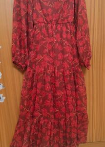 Floral Print Front Tie-knot Dress
