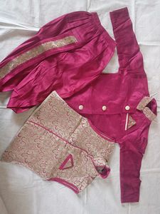 Sherwani With Jacket And Dhoti