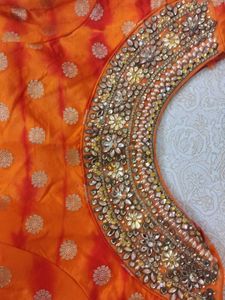 Orange Embellished Gown