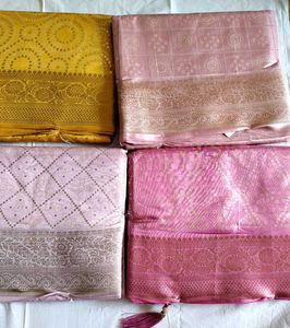 Yellow Bhandni Gold Print Saree(Unused)