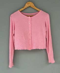 Cute Pink Cardigan Top