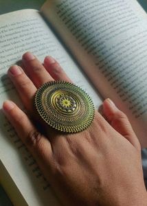 Oxidized Antique Statement Ring