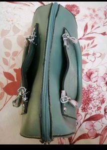 Teal Quilted Satchel