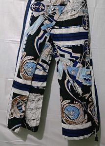 Nautical Print Wide Leg Palazzo