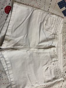White Denim Shorts