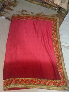 fancy saree with golden work blouse