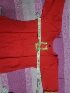 Red Punjabi Suit with Colorful Dupatta