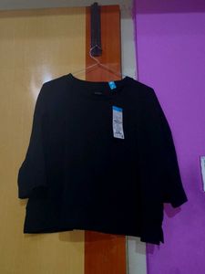 Black 3/4 Sleeve Top - New with Tags