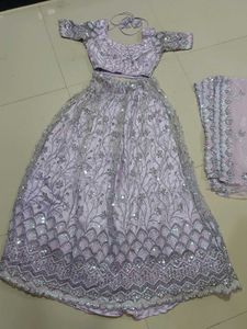 Lilac Embellished Lehenga Choli Set
