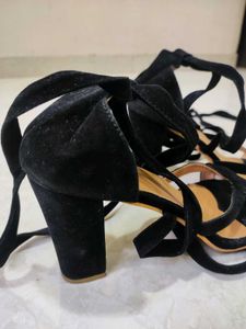 STALK Women Lace Up Block Heel Sandals