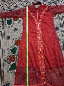 Red Embroidered Dress