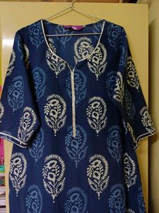 Printed Blue Kurta