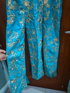 Slited Gown With Skirt