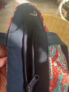 ETHNIC ORANGE TOTE BAG