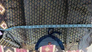 Two Kurtis Blue &amp; Gold Patterned Kurti - XXL