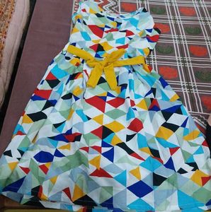 Colorful Fit &amp; Flare Dress