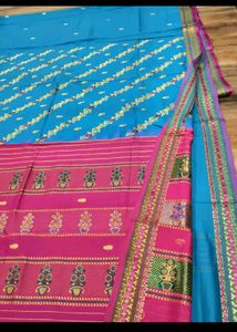 Blue &amp; Pink Saree