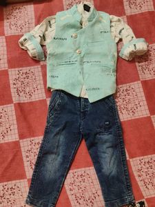 Shirt jacket jeans set