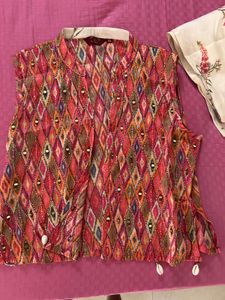 High Quality Rhinestone Kurta With Seashell Jacket