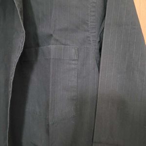 Arrow Black Self Striped Shirt - Size 40