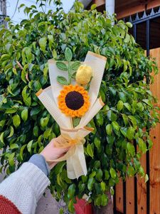 Crochet Tulip and Sunflower Bouquet🌷🌻 🌻