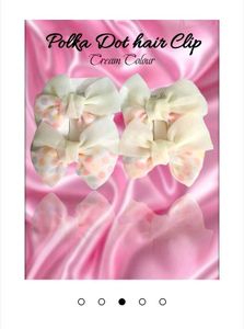 Polka Dot Hair Clips - (Set of 2)
