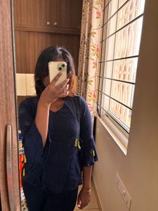 Parrot Navy Blue Top