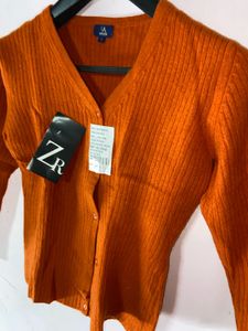 Cute Orange Cardigan