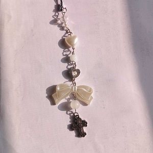 white cross phone charms