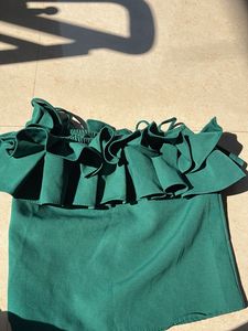 Green Ruffle Top