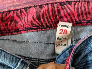 Fingerprint Pattern Jeans For Women