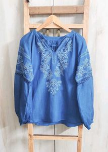 Elegant Blue Designer Top size-44-46