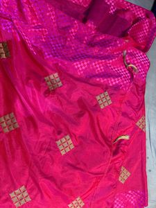 Pink Embroidered Saree