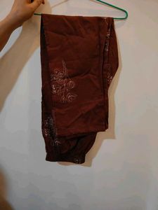 Elegant Brown Kurta Pant Set Size-2XL