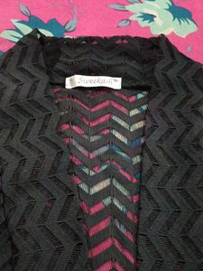 Black Lace Long Sleeve Top