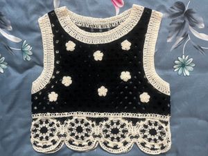 Crochet Flower Vest Top