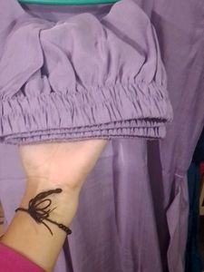 Lavender Kurta with Mirror Work