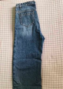 Wide Leg Blue Jeans