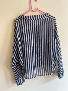 Striped Sheer Blouse