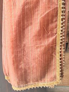Party Wear Peach Dupatta