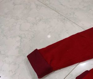 Red Wool Blend Coat