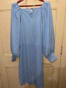 Powder Blue Puff Sleeve Dress